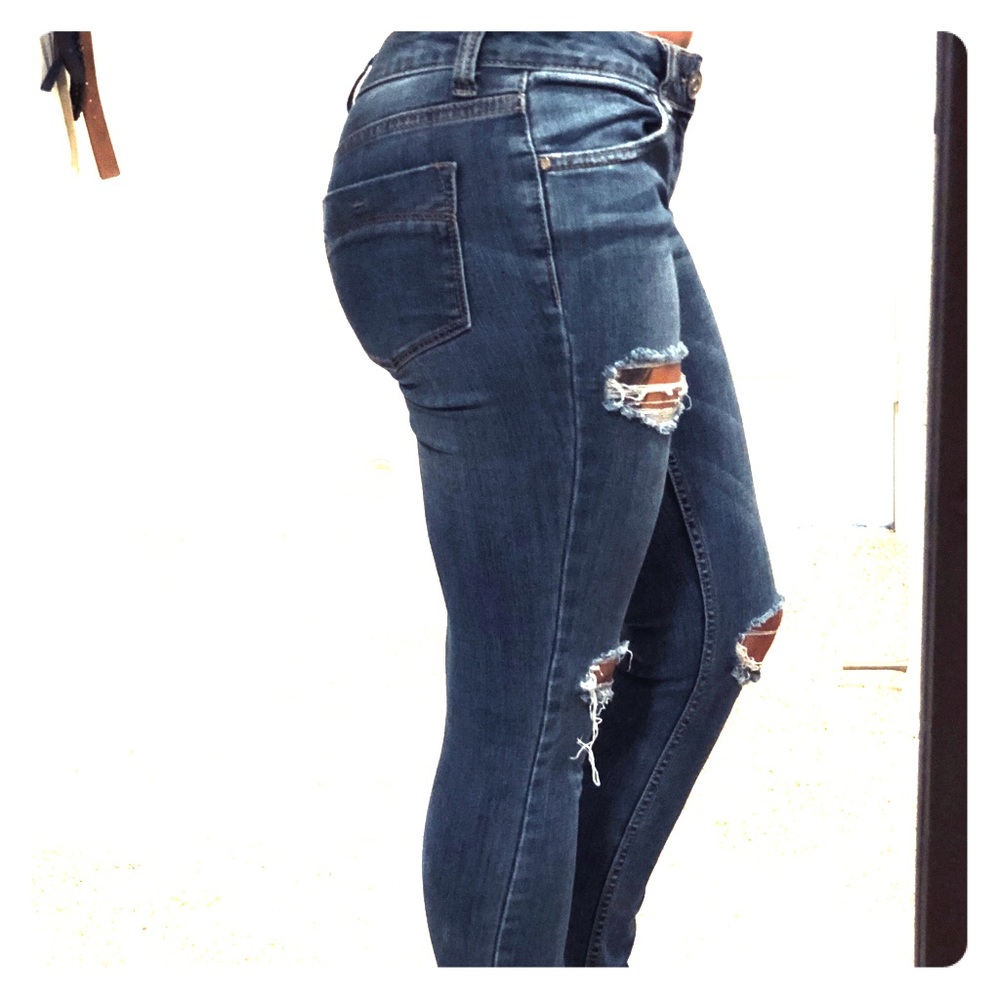 DARK DENIM SKINNY JEANS, REG-RISE, IBIZA
